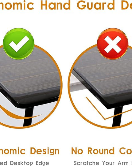 Amaredom Laptop Bed Desk Tray Bed Table, Foldable Portable Lap Desk with Storage Drawer and Cup Holder for Eating Breakfast on Bed/Couch/Sofa-Black