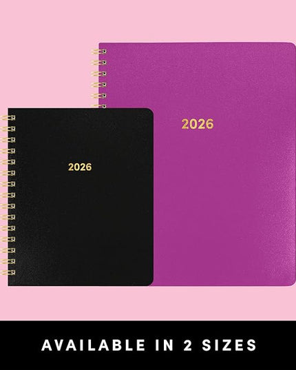 PAPERAGE 2026 Weekly & Monthly Planner, 12 Months (January 2026 - December 2026), 6.6 in x 8.1 in, Spiral Bound 2026 Planner with Weekly, Monthly & Yearly Views, Note Pages & Inner Pocket – Dark Green