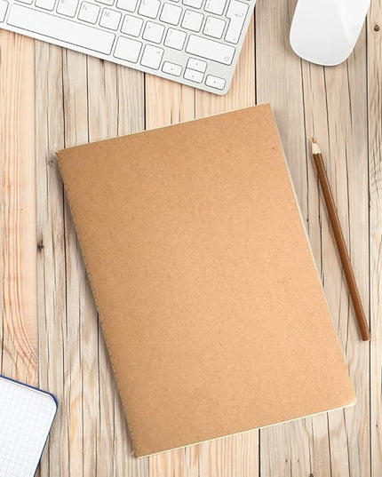 Coopay 24 Pack Journal Notebooks Kraft Brown Cover Dot Grid Bullet Notebooks for Travelers Office Home School Business, A5 Size - 8.3 x 5.5 Inches, 60 Pages