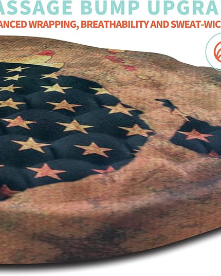 Ergonomic Mouse Pad Wrist Support with Memory Foam Massage Bulge, Carpal Tunnel Pain Relief Mousepad Wrist Rest for Mouse(12x8 inch, USA Flag Map)