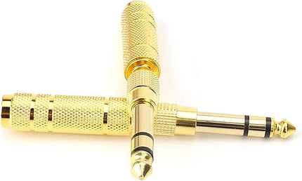 SiYear 3.5mm 1/8 inch TRS Plug to 6.35mm 1/4 inch Jack and 3.5mm Female to 6.35 Male Plug Gold Plated Set Audio Stereo Adapter Converter for Headphone, Microphone (4 -Pack)