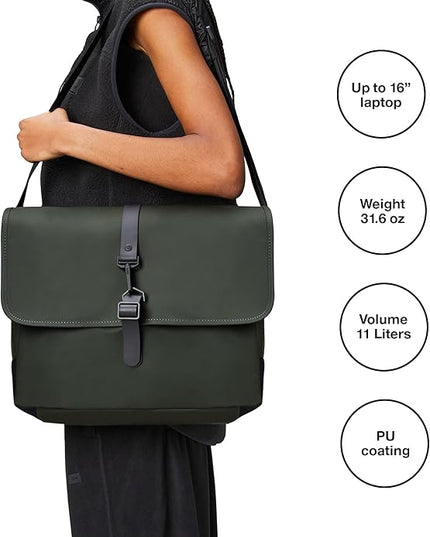 RAINS Messenger Bag - Laptop Bag for men and women - Fits 16” laptop or tablet