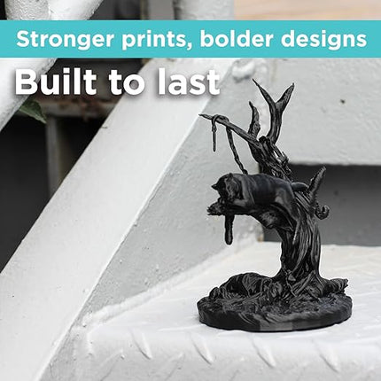 Polymaker PLA PRO Filament 1.75mm 1kg, Tough & High Rigidity Metallic Black 3D Printing Filament, PolyLite PLA PRO 3D Printer Filament 1.75mm, Print with Most 3D Printers