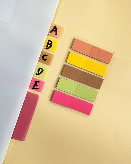 ELII 500 PCS Sticky Index Tabs 2 Inch Book Tabs Page Markers File Tabs Self Adhesive, Labels for Pages Notebooks