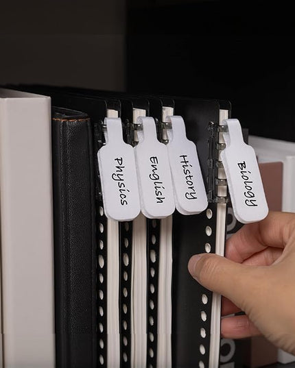 Trilancer Reusable Cable Cord Wire Labels, Easy to Write on, Hook&Loop Closure, for Organizing and Identification, Cable Tags, Multiple Uses - 35PCS(White)