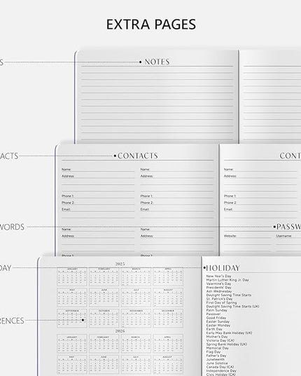 Monthly Planner 2026-2027, Jotsome 18 Months Calendar Planner from January 2026 to June 2027, 8.5"x11", Sewing Binding, Soft Cover, Daily Monthly Personal Planner for School Plan, Study and Schedule, Multi