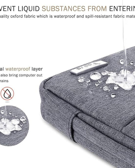 Voova 14 15 Inch Laptop Sleeve Case, Waterproof Computer Bag Cover Compatible with MacBook Air 15 M2/M3/M4 2022-2025, MacBook Pro 15, Hp chromebook 14, 14-15” Dell Lenovo Acer Asus, Grey
