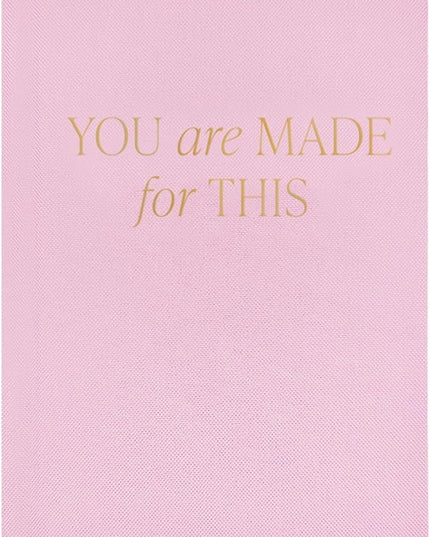 Sweet Water Decor You Are Made for This Journal, Cute Motivational Lined Composition Notebook for Women, 100 Ruled Pages for Writing, Pink Diary with Gold Foil Details