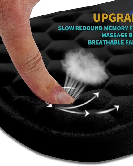 Hokafenle Ergonomic Mouse Pad Wrist Support, Wrist Rest Mousepad for Carpal Tunnel Pain Relief with Integrated Memory Foam Slope Massage Bulge (11.8x7.9 inch,Butterfly Lotus Floral