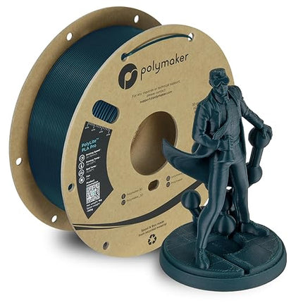 Polymaker PLA PRO Filament 1.75mm 1kg, Tough & High Rigidity Blue-Green 3D Printing Filament, PolyLite PLA PRO 3D Printer Filament 1.75mm, Print with Most 3D Printers