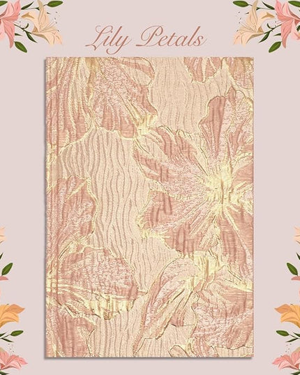 Floral Journal for women, Hardcover Notebook, A5, 6x8, Ruled Pages, Lay Flat, Pretty Journal, Lily Flower, Pink, can be Reading Journal, Writing Notebook, Self Love Journal, Personal Journal