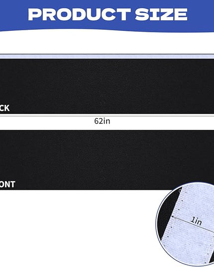 Under Desk Privacy Panel 62 x 15 Inch Self-Adhesive Modesty Panel Table Skirts Privacy Divider for Office Desk Home Studio or Standing Workstation, Easy to Assemble, Black (1-Pack)