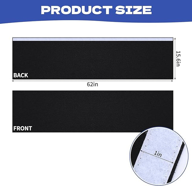 Under Desk Privacy Panel 62 x 15 Inch Self-Adhesive Modesty Panel Table Skirts Privacy Divider for Office Desk Home Studio or Standing Workstation, Easy to Assemble, Black (1-Pack)
