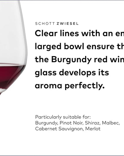 SCHOTT ZWIESEL Forté Burgundy Glass (Set of 8), Red Wine Glasses for Burgundy, Dishwasher-Safe Machine-Made Tritan Crystal Glasses, Made in Germany (13.5 Ounce)