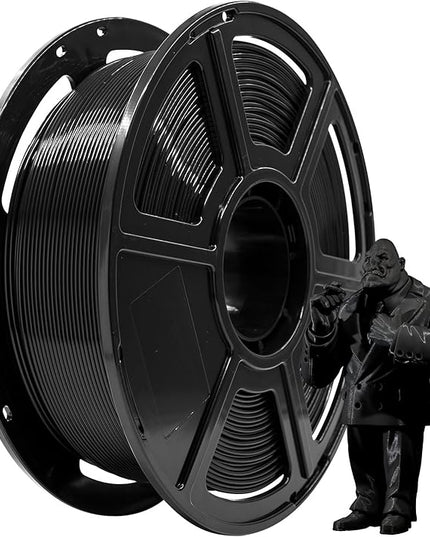 FLASHFORGE PLA Filament 1.75mm, 3D Printer Filament 1kg (2.2lbs) Spool, Dimensional Accuracy +/- 0.02mm, 3D Printing Filament Easy to Use and Fits for Most FDM 3D Printers (Black)