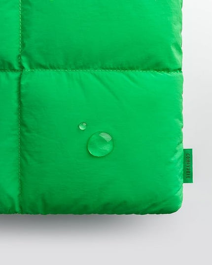 Comfyable Puffy Laptop Sleeve 15 16 Inch, Quilted Puffer Laptop Carrying Case with Handle, Pillow Case Compatible for MacBook Air 15" M4 2025 & MacBook Pro 16" 2024, Puff Cover, Green