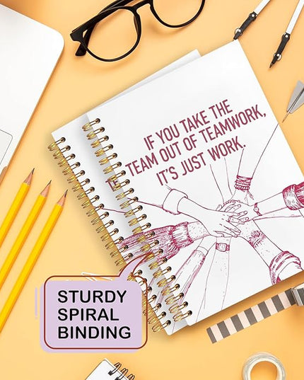Yhtrg Welcome to the Team Gifts Spiral Notebooks, Gifts for Team Members at Work, Work Team Gifts for Employees, Journal Notebook for Women Men Coworkers, 5.5x8.3 Inch