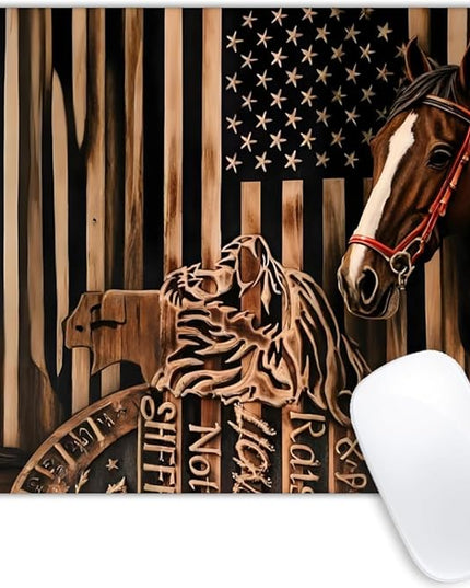Horse, National Flag Mouse pad Customized Mousepad Non-Slip Rubber Base Mouse Pads for Computers Laptop Office Desk Accessories Mouse pad