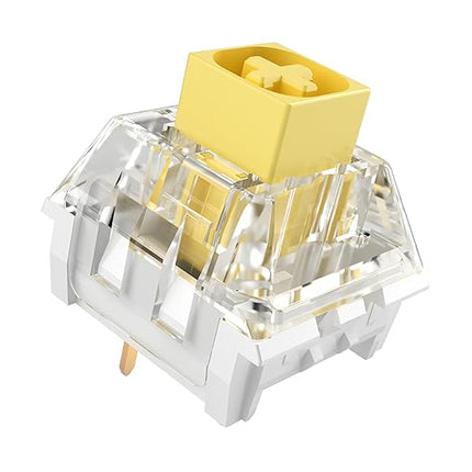 Kailh Box Heavy Yellow Switches for DIY Mechanical Keyboard,3-pin/70gf Linear/RGB/LED/IP56 Water&Dustproof/Long Life switches(Yellow,36pcs)
