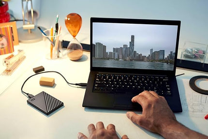 WD 6TB My Passport, Portable External Hard Drive, Black, Backup Software with Defense Against ransomware, and Password Protection, USB 3.1/USB 3.0 Compatible - WDBR9S0060BBK-WESN