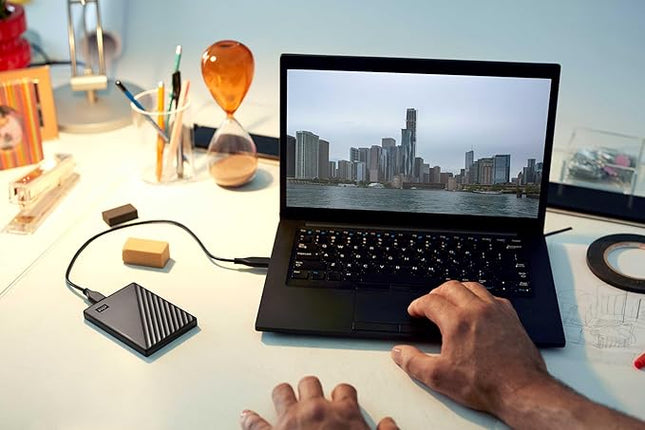 WD 6TB My Passport, Portable External Hard Drive, Black, Backup Software with Defense Against ransomware, and Password Protection, USB 3.1/USB 3.0 Compatible - WDBR9S0060BBK-WESN