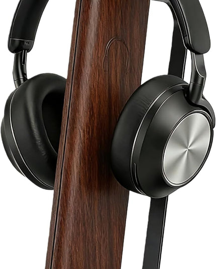 Gunking Premium Headphone Stand for Desk,Walnut Finishing Headphones Stand for Gaming&Studio Headphones with Heavy-Duty Anti-Slip Carbon Steel Base