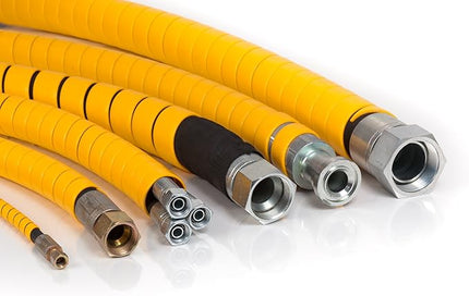Caplugs SPPC Series – Safeplast Safe-Spiral Pre-Cut Spiral Wrap, Hose & Cable Protector, Yellow HD-PE, 0.67" OD x 25' Pre-Cut Length, Hydraulic & Pneumatic Hoses (16PC25ye)