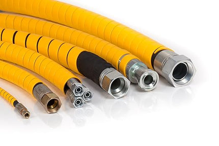 Caplugs SPPC Series – Safeplast Safe-Spiral Pre-Cut Spiral Wrap, Hose & Cable Protector, Yellow HD-PE, 1.25" OD x 20' Pre-Cut Length, Hydraulic & Pneumatic Hoses (32PC20ye)