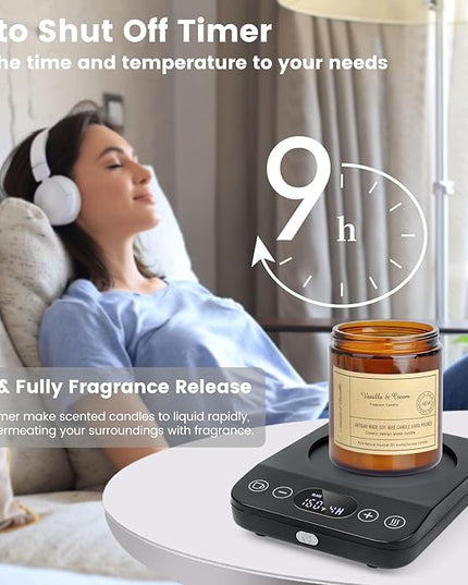 Coffee Mug Warmer & Mug Set, 30W Coffee Cup Warmer with 16oz Cup for Desk with Auto Shut Off, Timer Function, Smart Mug Heater for Heating Coffee, Tea, Candle, Beverage, Gifts