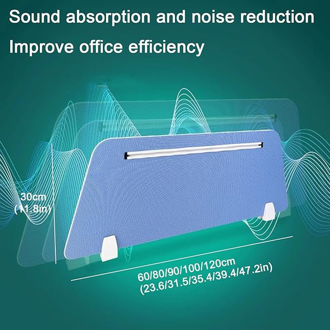 Acoustic Desk Divider - Portable Privacy Panels for Desk, Soundproof Partition for Home Office, Study Table, Workplace, Students - Enhance Focus and Productivity