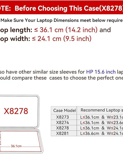 Smatree Hard EVA Protective Sleeve Case Compatible for 16 inch HP Envy x360 2-in-1 Laptop 16t-ac000, for 15.6 inch Laptop 15/15t, for 15.6inch HP 255 G9 Notebook PC (X8278)