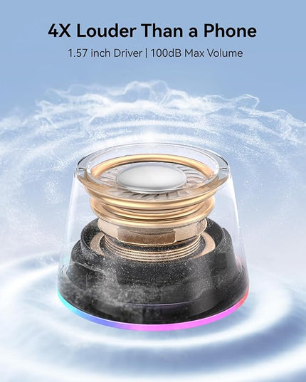 Small Bluetooth Speaker Gifts for Teens: Valentines Gifts for Him Her, 3 IN 1 Portable Magnetic Speaker with 9-Mode Lights, Waterproof Phone Stand for Desk, Cool Birthday Gadget Gifts for Adults