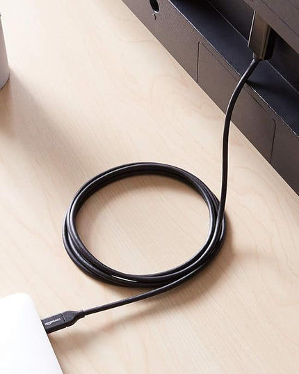 Amazon Basics USB-C (Source) to HDMI (Display) Cable Adapter (Thunderbolt 3 Compatible) 4K@30Hz, 6-Foot, Black