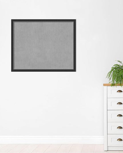 Amanti Art Black Framed Magnetic Board 35x43 X-Large Vision Board for use with Magnets, 100% Metal Sheet to Display Items as Office Decor or for Home Organization in mudroom, Kitchen or Kids Room