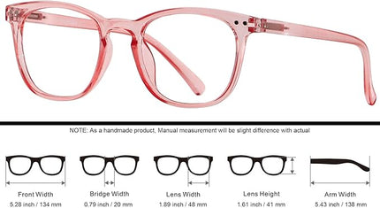 ANDWOOD Blue Light Blocking Glasses Women Men Computer Small Face Clear Bluelight Blocker Eyeglasses Frame