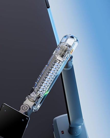 NB Gaming Monitor Arm or for 32 to 60 Inches Screen, Load up to 20 kg, VESA 75/100, RGB-Light, Heavy Duty, Multi Angle Adjustable, Premium Aluminum, Lake Blue