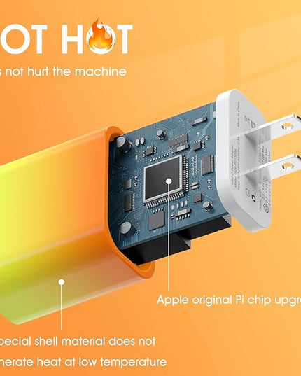 4Pack USB C Charger Block 20W, iGENJUN for Phone Fast Charger Wall Charger with PD 3.0, Compact Type C Power Adapter for Phone 16/15/14, Galaxy, Pixel, AirPods Pro