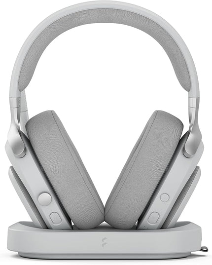 Fractal Design Scape Light - Wireless PC Gaming Headset - Detachable Flip-to-Mute Microphone with Noise Cancellation - Battery Life Up to 40 Hours - Configurable Ambient Lighting - Gray