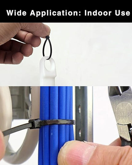 Zip Ties 4 inch, 1000 Pack Small Zip Ties, Self-Locking Nylon Cable Ties with 18 lbs Tensile Strength,Wire Ties for indoor and outdoor use.