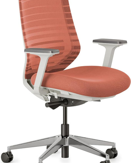 Branch Ergonomic Chair - A Versatile Desk Chair with Adjustable Lumbar Support, Breathable Mesh Backrest, and Smooth Wheels - Experience Optimal Comfort and Support - Poppy