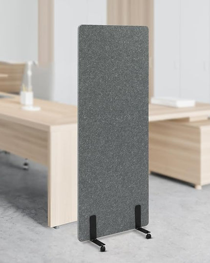 24 x 66 inch Privacy Panel, Soundproof Room Divider W/Wheels, Freestanding Noise Reducing Acoustic Room Wall Divider for Office Sound Proofing & Reducin