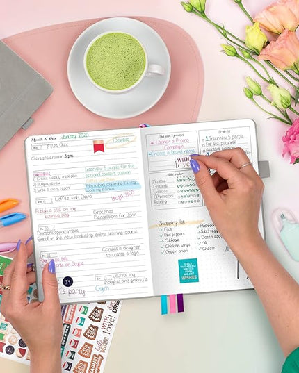 GoGirl Planner and Organizer for Women – Compact Size Weekly Planner, Goals Journal & Agenda to Improve Time Management, Productivity & Live Happier. Undated – Start Anytime, Lasts 1 Year – Gray