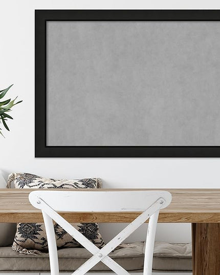 Amanti Art Black Framed Magnetic Board 23x31 Medium Vision Board for use with Magnets, 100% Metal Sheet to Display Items as Office Decor or for Home Organization in mudroom, Kitchen or Kids Room