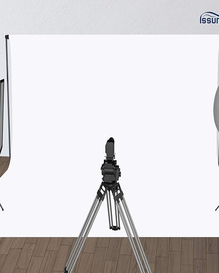ISSUNTEX 10X10 ft/3X3 Meters Background Photo Backdrop, Photo Studio, Collapsible High Density Screen for Video Photography and Television-White