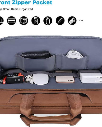 MOSISO 360 Protective Laptop Shoulder Bag Compatible with MacBook Air 15 M4 A3241 M3 A3114 M2 A2941/Pro 16 inch M4 M3 M2 M1, 15-15.6 inch Notebook,Matching Color Sleeve with Belt, Caramel Brown