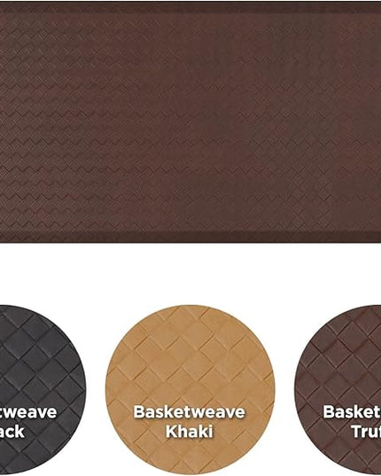 GelPro Elite Premier Gel & Foam Anti-Fatigue Kitchen Floor Comfort Mat, 20" x 48", Basketweave Truffle
