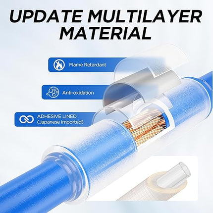 5:1 Heat Shrink Tubing Kit 500 PCS, Industry-Leading 5:1 Ratio Adhesive Lined, Marine Grade Dual Wall, Waterproof Electrical Wire Wrap Assortment – Industrial & Automotive Heat Shrink Tube Kit