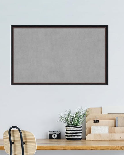 Amanti Art Black Framed Magnetic Board 26x42 Large Vision Board for use with Magnets, 100% Metal Sheet to Display Items as Office Decor or for Home Organization in mudroom, Kitchen or Kids Room