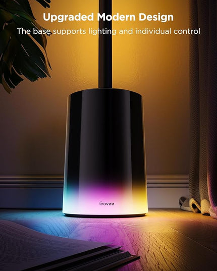Govee Floor Lamp 2 with Matter, RGBIC, Warm Cool White LED, Alexa Compatible, 1725lm, Music Sync, Scene Modes, Smart Floor Lamp for Living Room, Bedroom, Black(1 Pack)