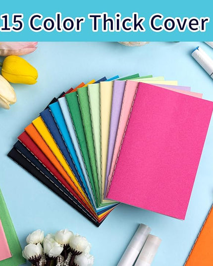 60 Pack Mini Pocket Colorful Lined Notebook Bulk, Journals Bulk, Small Notebooks 3.5x5.5, 30 Sheets/60 Pages, Mini Notebooks for Traveler, Students, School Supplies(Lined-60 pack, 15 Colors)